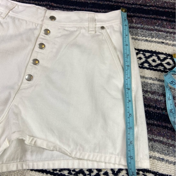 Rag & Bone Branson Snap Button Fly White High Rise Waist Jean Denim Shorts 8 M - Picture 7 of 12